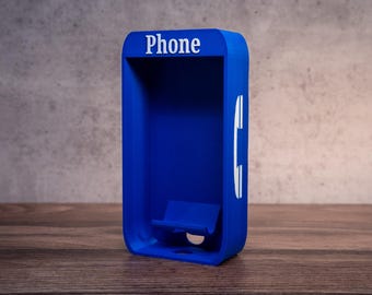 Phone Booth Inspired Cell Phone Booth Stand Compatible with Smartphones and iPhone 14 Pro Max Universal Phone Holder Vintage Desk Decor