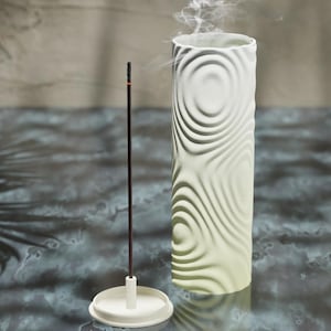 Porta-incenso Waveform Queimador de aromaterapia moderno Decoração elegante para casa Acessório de meditação Zen Perfeito para relaxamento e atenção plena