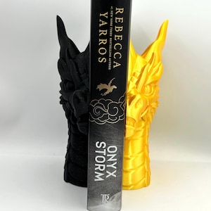 Dragon Bookends Unique Decorative Book Holders Fantasy Dragon Shelf Decor, Gift for Book Lovers & Home Decor