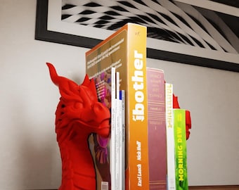Dragon Book Holder Fantasy Shelf Decor