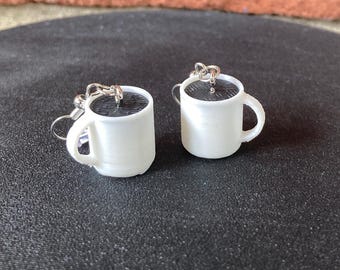 Brincos pendentes em formato de xícara de café, joias para amantes de café