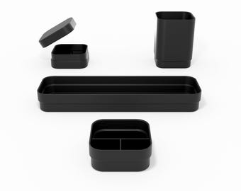 Modular Desk Organizer: Modern Office Storage, Space-Saving