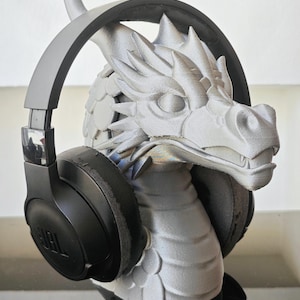 Dragon Headphones Stand, Dragon Bust, Dragon Headphone Holder, Dragon Head Statue, Perfect Gamer Gift, Fantasy Gift