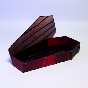 Creepy Coffin Container Spooky Storage Box Halloween Decor Unique Home Accent Perfect for Small Items and Trinkets Gothic Gift Idea
