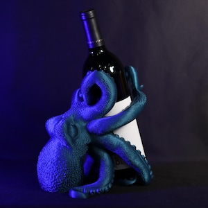 Ocean Octopus Wine Holder Nautical Decor and Unique Bottle Stand