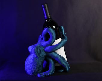 Ocean Octopus Wine Holder Nautical Decor and Unique Bottle Stand