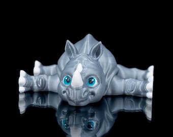 Handmade Rhino Figurine, Unique Safari Home Decor