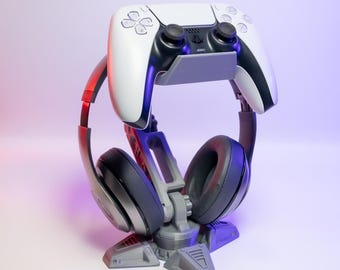 RoboArm ゲームコントローラーホルダー 未来的なデスクアクセサリー ユニークなゲーマーギフト 機能的なコントローラースタンド ゲームセットアップの整理に最適