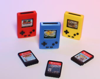 Mini Gameboy Case for Switch Game Cartridge Retro Game Storage Fun Gaming Accessory Perfect Gift for Gamers Unique Switch Cartridge Holder