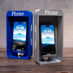Phone Booth Phone Stand Smartphone Holder Vintage Desk Accessory Office Display image 1