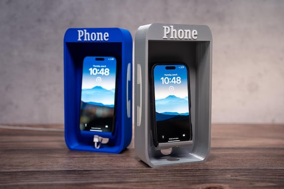 Phone Booth Phone Stand Smartphone Holder Vintage Desk Accessory Office Display