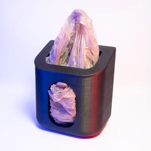 プラスチックバッグディスペンサー 再利用可能なバッグ用のコンパクトな収納ソリューション 省スペースのキッチンアクセサリー 壁掛け式 家庭の整理整頓に最適