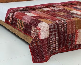 Twin Size Patchwork Quilts for Sale | Patchwork Quilts Perfect for Bedding | Handmade Traditional Indian Quilts | Vintage Cotton Quilts