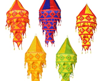 20Pc Bohemian Wedding Decor Boho Lanterns Collapsible Lamps Colorful Tent Hangings Garden Chandeliers