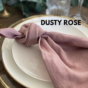 Confezione da 100 tovaglioli in stoffa da tavola Dusty Rose, tovaglioli ecologici riutilizzabili per matrimoni/feste, tovaglioli lavabili da tavola in tinta unita