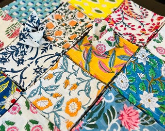 100% Cotton Assorted Mix And Match Napkin christmas/Easter/Thanks Giving gifts Indian Block Print Boho Napkins Set For Wedding/Party/Dinner