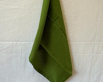 100 Pack- MOSS GREEN Napkins, Natural Cotton Napkins, Perfect for Wedding Washable Napkins All Custom Size Make For You - 10&quot;x10&quot; to 20&quot;x20&quot;