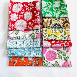 Assorted Napkin Set, 50 Pack Of Handblock Printed Napkins, Bohemian Napkin, Mix and Match Block Print Table Napkins, Handmade in India image 3