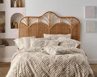 Natural Cotton Tufted Duvet Cover King/Queen/Twin Comforter Set, Luxury Home Décor Bedding Set,  Boho Duna Cover