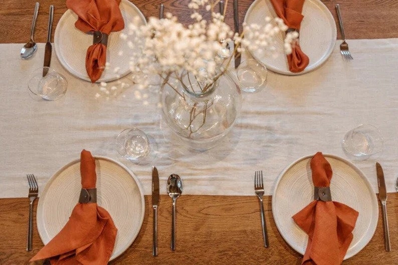 Lot de 100 serviettes de table en coton tera cotta pour salle à manger ou pour les repas de tous les jours à la maison / décoration de table de mariage / fête, serviettes de cuisine en cadeau. image 2