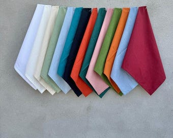 100 Pack - Various Colored Napkins, Cotton Napkins, Handmade Napkins, Wedding Napkins, Bulk Napkins, Table Decor, Napkins For Gift