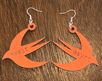 Swift async/await Concurrency Earrings