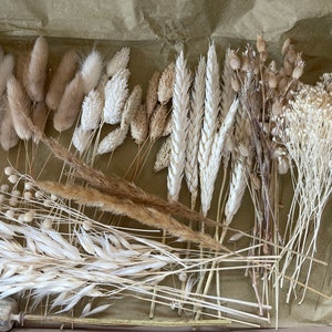 Dried flower mix, autumn, winter, dried flower confetti, colorful, plain, starter box, MINI, MIDI, MAXI, DIY set with metal ring and wire.