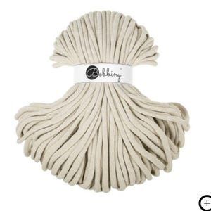 Bobbiny Jumbo Braided Cord 9 mm – 100 m | High-quality cotton cord for macrame, DIY & crafts