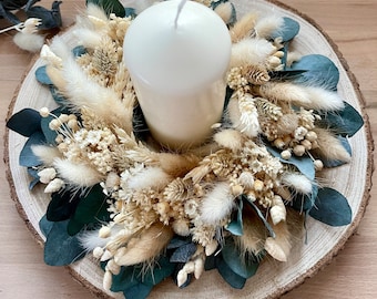 Dried flower wreath, flower wreath, candle wreath, boho style