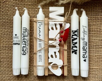 Raysin Set regalo per la festa della mamma MAMA portacandele candela stampata vari disegni