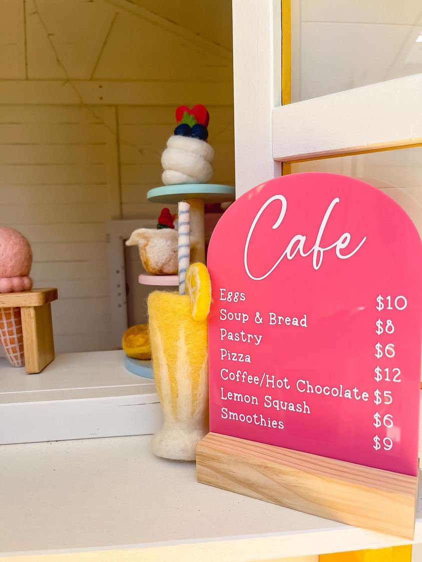 Cafe Cubby House Menu Cafe Menu Cafe Board Cubby House - Etsy