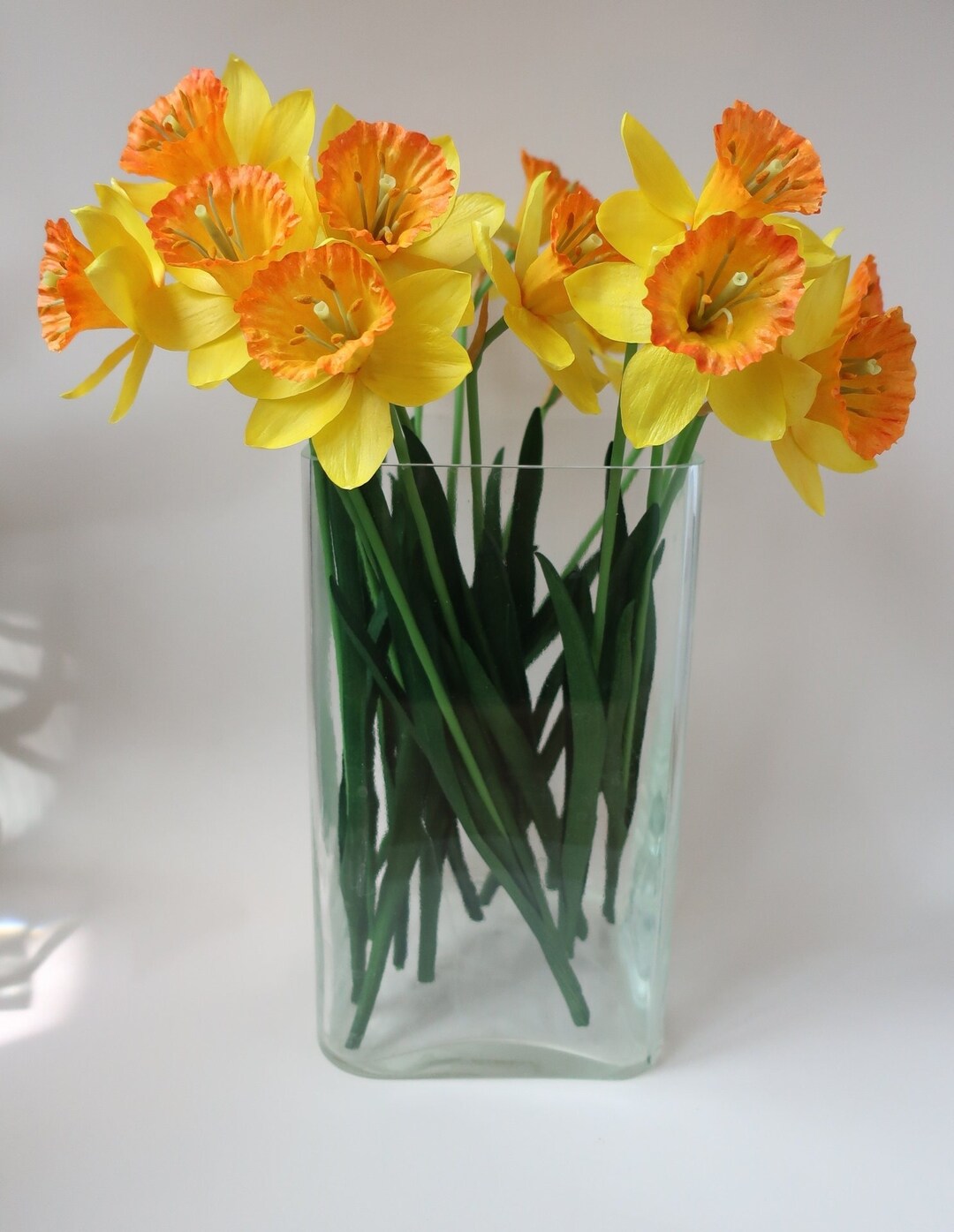 Yellow Clay Daffodils, Ceramic Bouquet, Cold Porcelain Daffodils