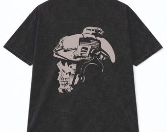 Skull in Tactical Helmet T-Shirt – Oversize Unisex