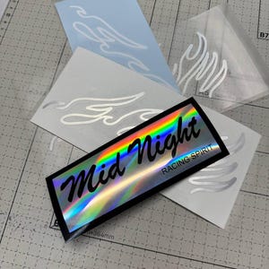 Mid Night Racing Spirit Holographic Vinyl Sticker