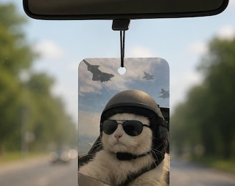Funny Cat Pilot Car Air Freshener