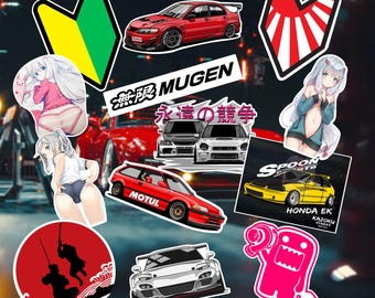 JDM Sticker Pack, Anime Kanjo Sticker Domokun Decal, Hondasticker, Bumper Decal Set, Talismanjdm  7 × 9 cm