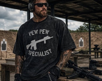 PEW PEW specialist T-shirt. Cotton, oversized