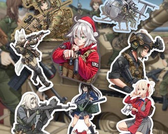 Paquete de pegatinas de anime Waifu, pegatinas tácticas JDM para coche, juego de pegatinas de anime militar, pegatinas de anime lindas de 7 × 9 cm