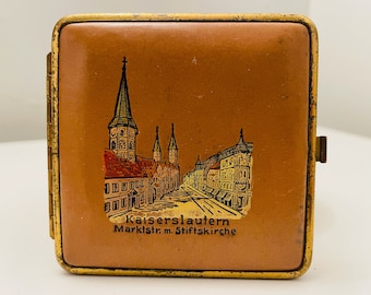 Vintage German Leather Compact