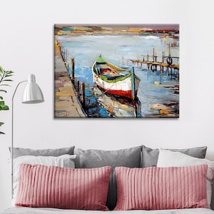 Ship Canvas Painting, Pirate Ship Painting, Sailing Painting, Boating Ship Painting, Rowing Boat Painting, Ships Canvas Painting,