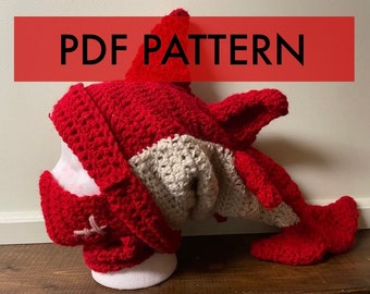 Shark beanie crochet pattern