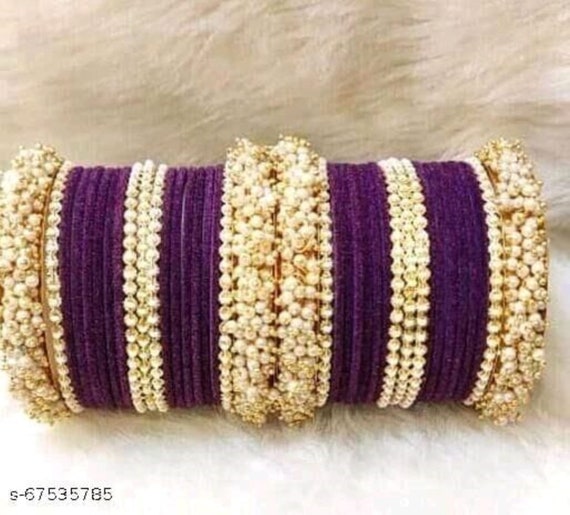 Purple indian best sale bangles