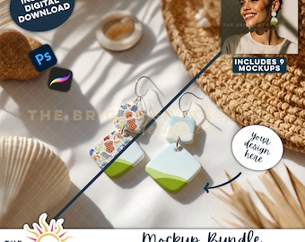 Clay Earrings Mockup Bundle: Procreate & Photoshop (Digital Download)