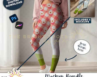 Leggings Mockup Bundle: Procreate & Photoshop (Digital Download)