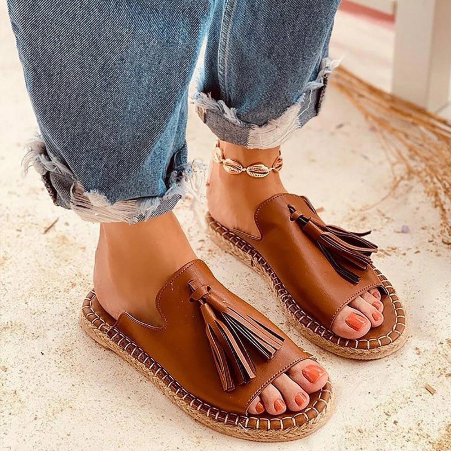 Tassel Sandals - Etsy