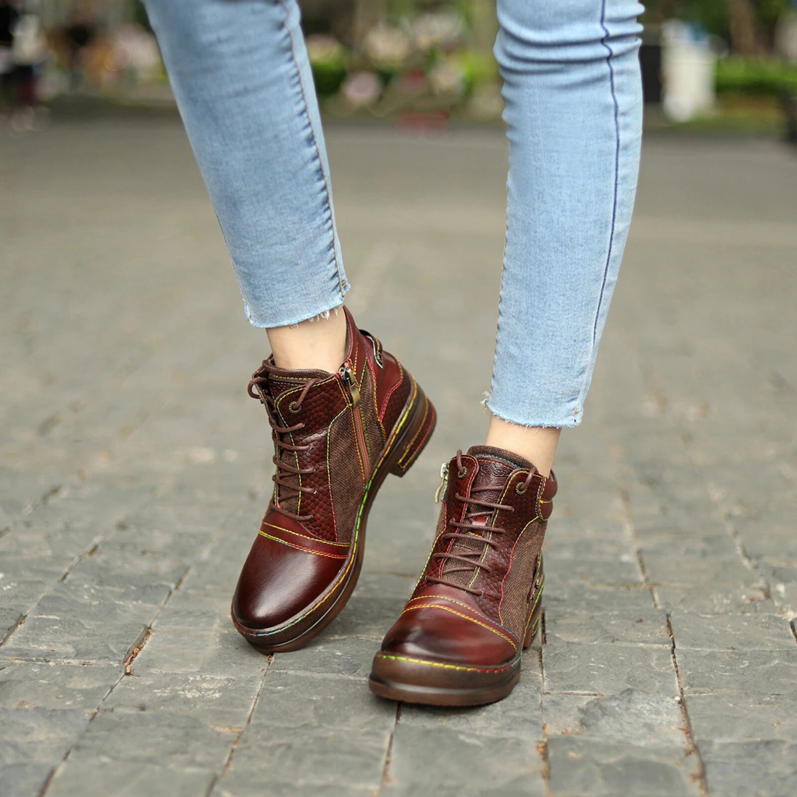 Brown Sneakers, Boots, and Platforms.