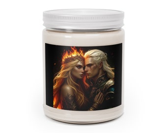 Velas perfumadas, vela literaria de Aelin y Rowan, TOG 9oz, vela de fantasía, regalo para amantes de los libros, merchandising de Fandom