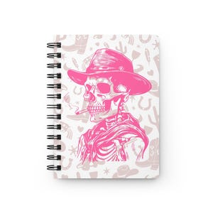 Cowgirl Western Spiral Bound Journal, Rodeo Cowgirl Notebook, Horse Lover Diary, Wild West Theme Gift, Rustic Cowgirl Planner