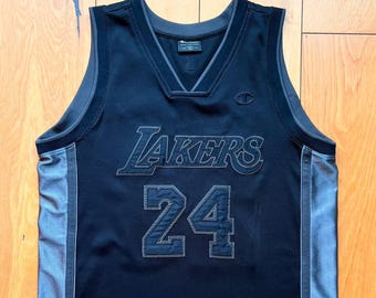 Vintage Kobe Bryant Lakers Jersey, Champion EU Limited Edition, Back-to-Black, Size L