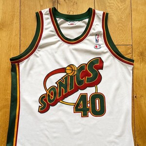 SHAWN KEMP #40 SEATTLE SUPERSONICS SONICS Taille 36 Maillot Basketball  Champion NBA
